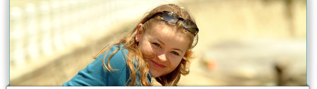 Girl outside, smiling