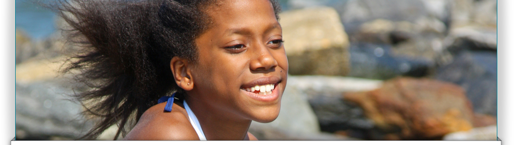 Girl smiling outside